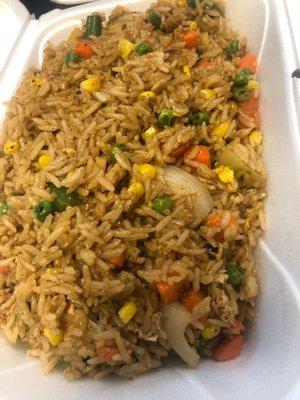 Veggie fried rice quality is not that good