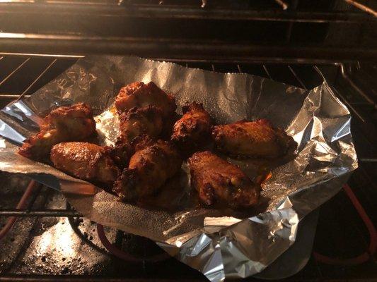 The wings I had to finish cooking