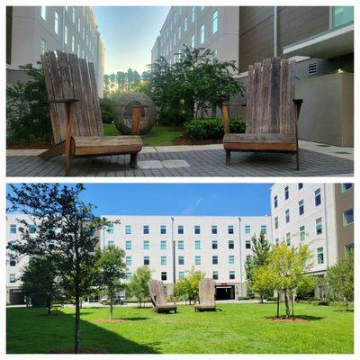 The Hive Campus. SCAD likes huge rocking chairs.