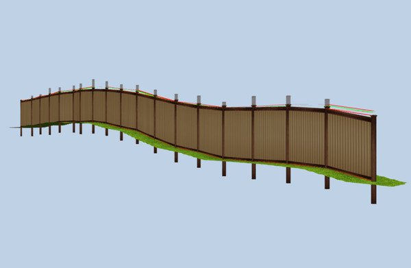 3D Rendering of exactly what the customers fence will look like