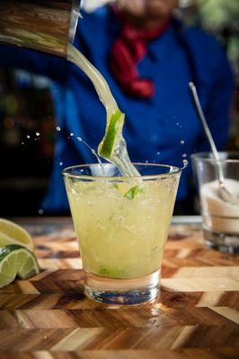 Brazil's national drink is the Caipirinha made with cachaça (distilled from sugar cane), sugar, and fresh lemons.