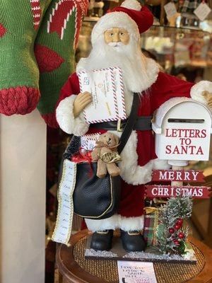 you can drop off your letter to Santa there  in the mail box.