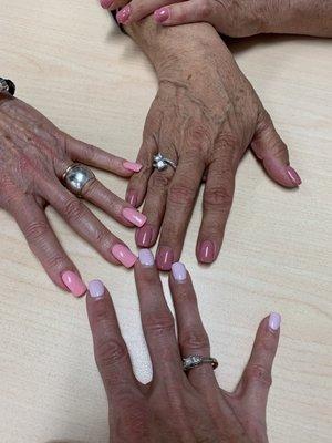 A trio of Pink Perfection thanks to Queen Nails