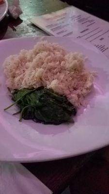 Rice and spinach