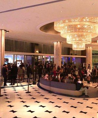 Line in Fontainebleau Lobby