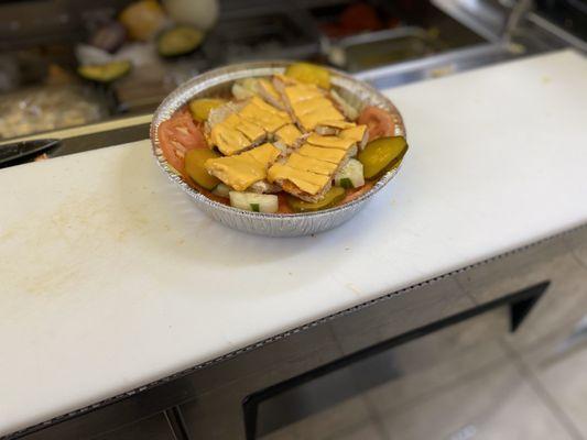 Carne enchilada salad