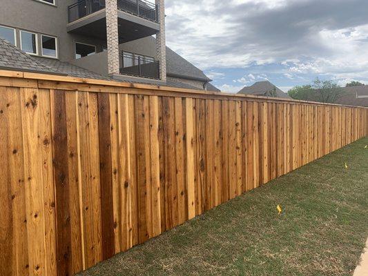 6' Board on Board Cap and Trim Fence