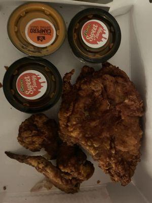 Fried campero chicken