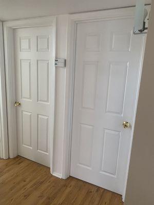 Door paint and installation