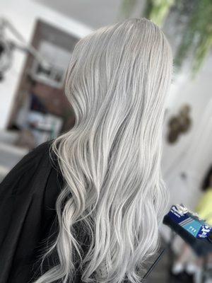 Ice blonde hair. Set up a consultation to book this look.