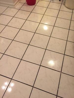 After/acid cleaning floors