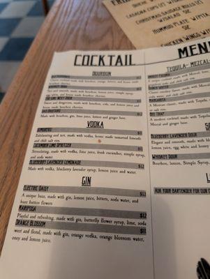 Cocktail Menu