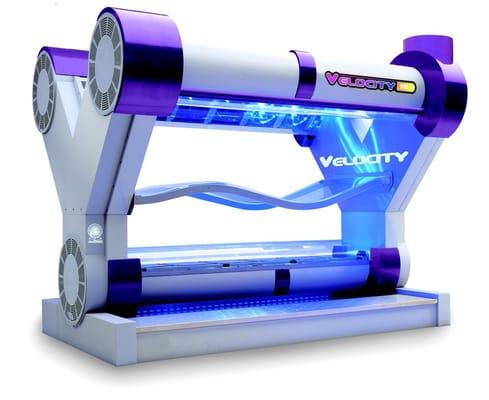 The Velocity is a high pressure UVA bed!! Designed in Italy and marketed across Europe for fair complexion skin people.