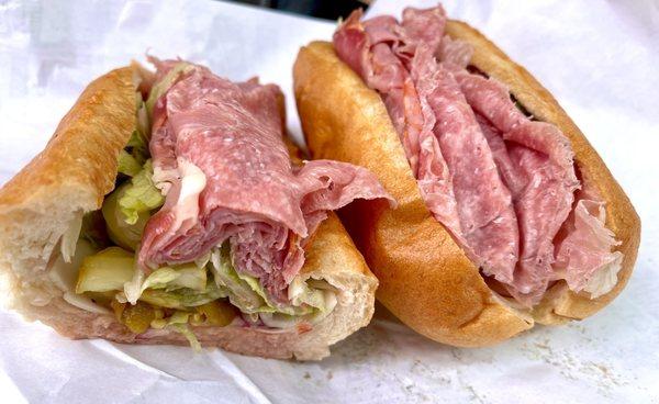 Italian combo on sub roll