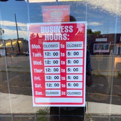 They have limited hours.