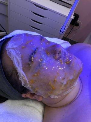 Customized mask with the Glow Up Facial