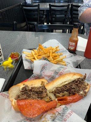 Pepperoni Cheesesteak w/ Onions & Fries