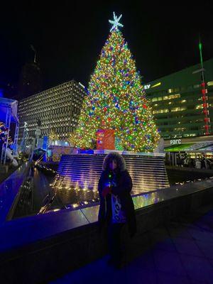 Isn't she lovely....look at all those twinkling lights! #detroit2022