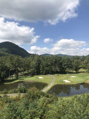 Golf course view from balcony.