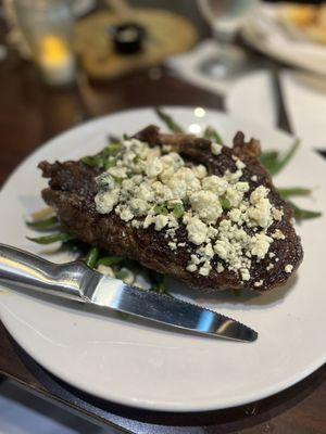 Ribeye with Gorgonzola crumbles