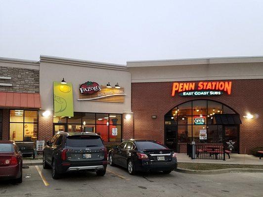 Fazolis and Penn Station are attached