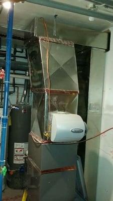 All of the sheet metal furnace a.c and humidifier all installed from scratch.