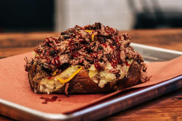 Chopped Brisket Baked Potato