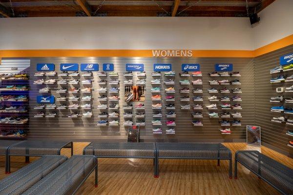 Women's shoes from top brands including Brooks, Hoka, Nike, adidas, New Balance, Saucony, Reebok, Asics, and more.