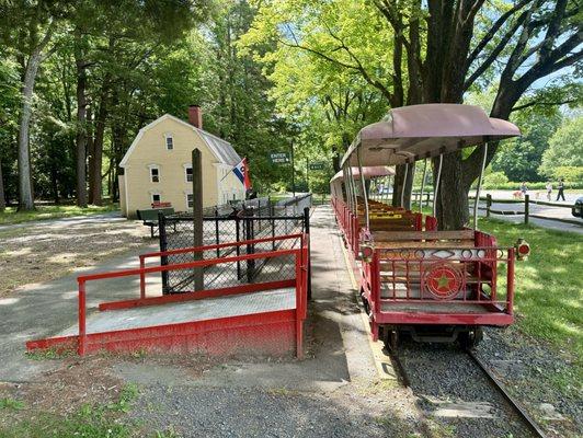 Miniature replica of a circa-1863 C.P. Huntington steam locomotive. Rides are every half hour.