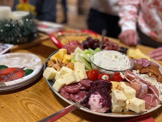 We brought our own charcuterie boards for dinner. Love that we could do this!