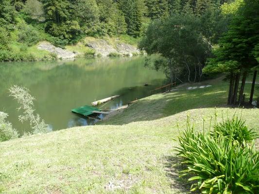 Summer dock at Angelo's hole