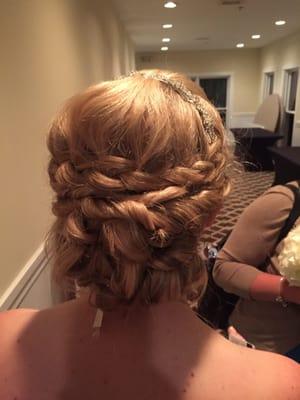 Bridal hair after 10 hours and 25mph winds and misty rain on the beach