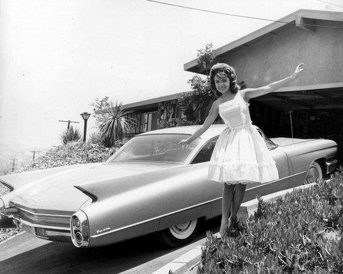 Annette and her Caddy.