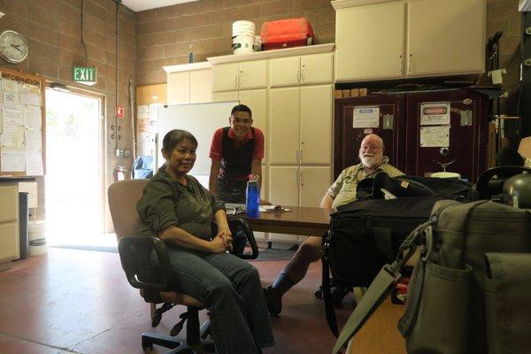 L to R: Susan, Brian, Tom; Bayprofs Instructors during a monthly practice session.