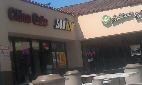 Subway, in between China Gate and California Steak and Fries