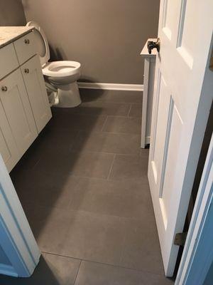 bathroom tile installer