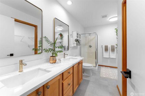 Primary bathroom renovated