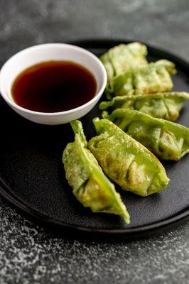 Pan fried veggie dumplings