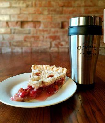 Homemade cherry pie with cherries picked right off the tree in Clarke County Iowa. Doesn't get any better than that!