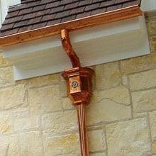 Copper downspouts