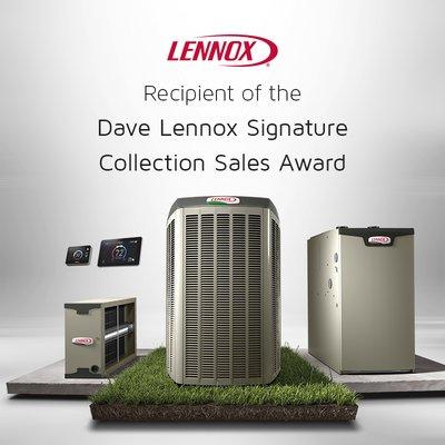 We're honored to announce that we've won the Dave Lennox Signature® Collection Sales Award for 2021.