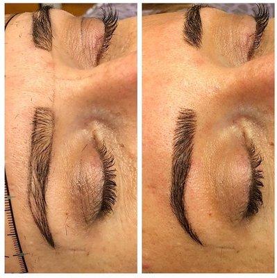 Microbladed brows