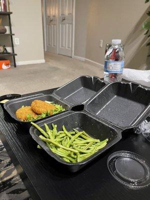 Crab Cakes W/ Green Beans