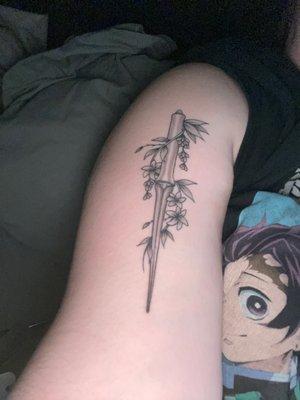 My Angel blade tattoo (it's a supernatural fandom thing)