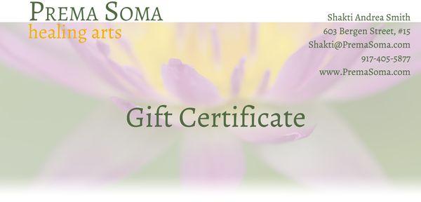 Gift Certificates Available