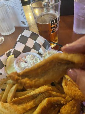 The perfect size of beautiful little fried lake perch