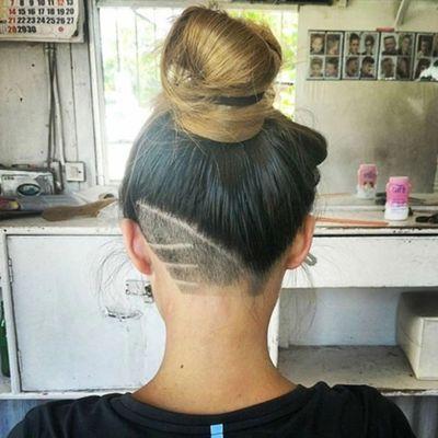 Even people with long hair can have fun with the under cut!