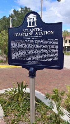 Atlantic Coastline Station Historical Marker in Orlando FL