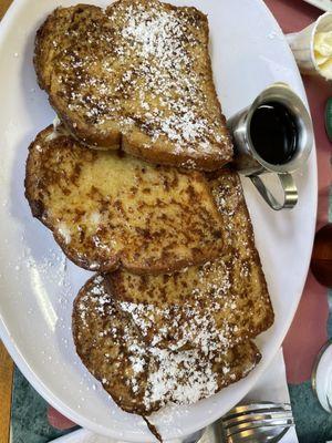 French toast, sliced thin