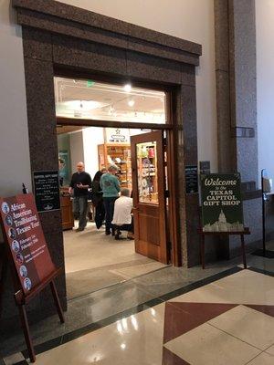 Gift shop inside the building